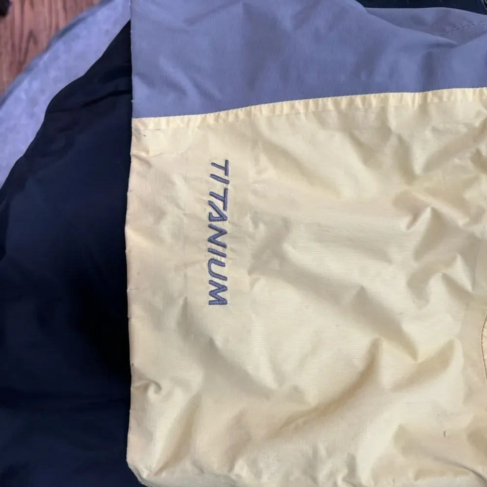 Columbia Titanium yellow waterproof ski coat w removable puffer jacket size M